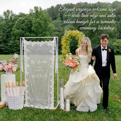 Boao Sheer Wedding Welcome Sign - Image 6