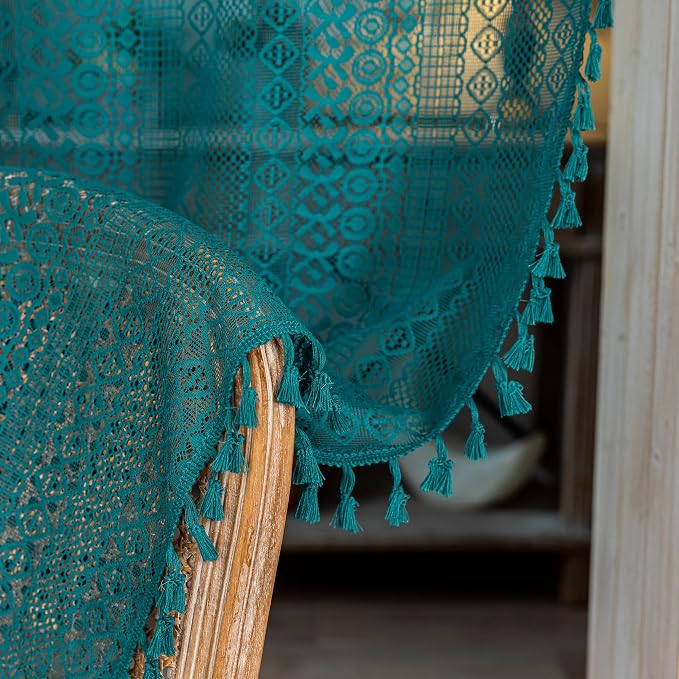 Sutuo Home Boho Sheer Doorway Curtain - Image 9