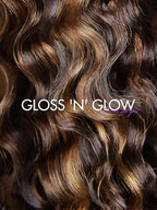 LUVME HAIR 22 Inch Highlight Brown Curly Lace Front Wig Human Hair Pre Cut Lace Glueless 5X5 Closure Wig Pre Plucked For Women 180 Density