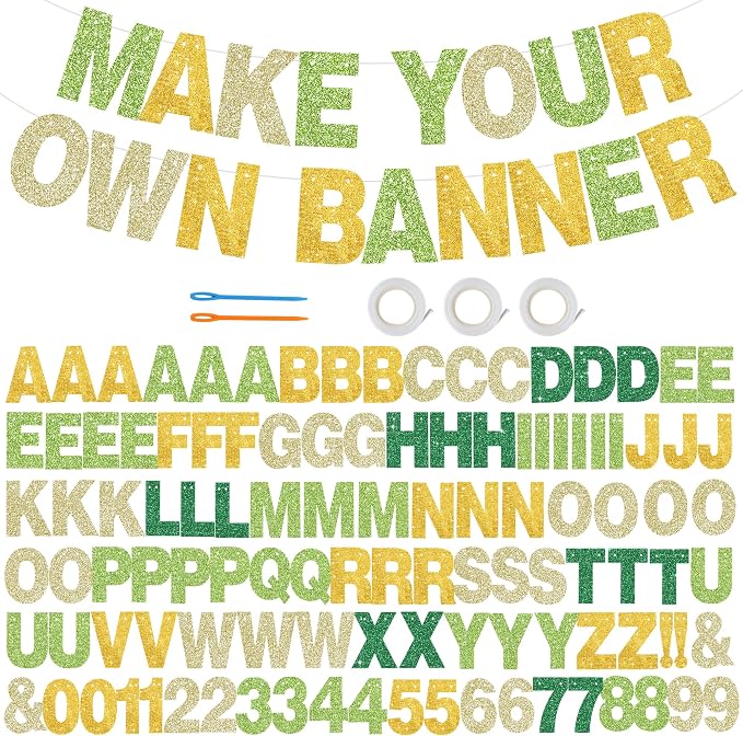 BEISHIDA 116 PCS A-Z DIY Letter Banner Kit Make Your Own Banner Including 111 by Beishida