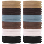 60 Pcs 2 Inch Neutral No Damage Hair Ties for Women Thick Hair, Large Soft Seamless Nylon Fabric Elastic Hair Ties Ponytail Hair Holders Hair Elastics Hair Band for Women