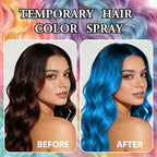 Temporary Hair Color Spray | 150ml Instant Hair Spray for Adults & Kids | Washable & Non-Sticky, Gentle Formula, Blue | Halloween, Cosplay, Costume Party, Festivals