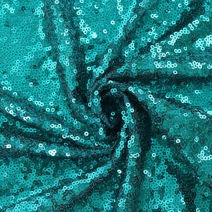 Eternal Beauty Teal 3mm Sequin Backdrop 8x10 Ft - Image 9