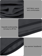 BBTO 6 Pieces Fleece Ear Warmers Headband Winter Neck Gaiter