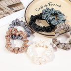 Satin, Silk Hair Ties Small Mini Scrunchy for Women Thick Hair Accessories Cute Soft No Slip Hair Elastics Ponytail Holder for Curly Hair No Damage Hairties Gift for Girls