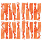 Kenz Laurenz Hair Ties Ponytail Holder Set No Crease Ribbon Bands - 20 Count - Neon Orange