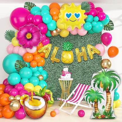 189Pcs Tropical Balloons Arch Garland Kit, Summer Party Decor | Hawaiian Party by OUDDYLIFE
