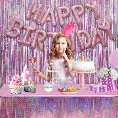 Metallic Pink Happy Birthdays Banner - Image 5