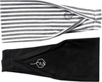 Maven Thread 4" Wide Workout Headbands for Women (2 Pack) – Non-Slip Sweatbands for Gym, Running & Yoga