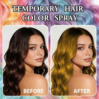 Temporary Hair Color Spray | 150ml Instant Golden Hair Spray for Adults & Kids | Washable & Non-Sticky, Gentle Formula, Gold | Halloween, Cosplay, Costume Party, Festivals
