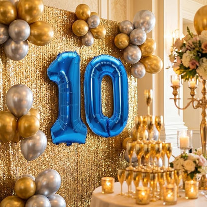 YPSelected 32 Inch Large Foil Helium Number Balloon Birthday Wedding Party 0-9 - Image 3
