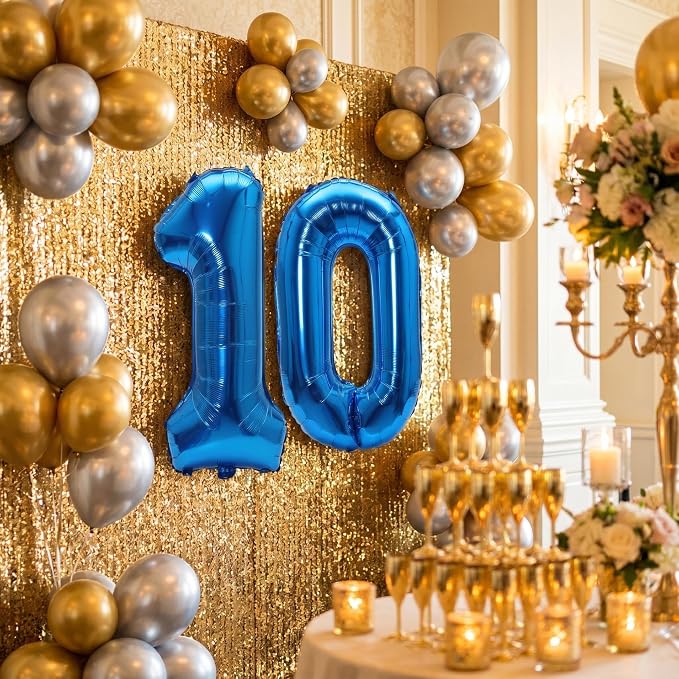 Number 10 Balloon Foil Mylar Balloons - Image 3
