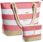 YOOLIFE Beach Bags for Women - Travel Canvas Beach Tote, Pool Waterproof Bag, Travel Essentials, Gifts for Women Birthday