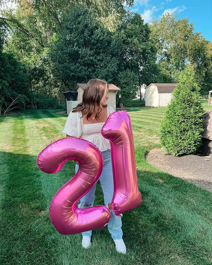 Pink 8 Balloon - Number Balloon 40 Inch, 8th Pink Birthday Decorations | Large - Image 8