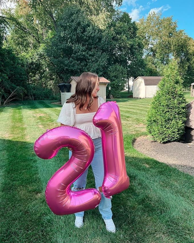 Pink Number 7 Balloon 40 Inch - Image 3