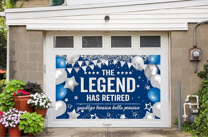Retirement Banner Party Decortions The Legend Has Retired Banner Decor - Image 5