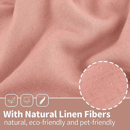 YoungsTex Dusty Rose Linen Curtains - Image 7