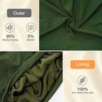 Silk Satin Lined Bonnet Sleep Cap - Adjustable Stay on All Night Hair Wrap Cover Slouchy Beanie for Curly Hair Protection for Women and Men - Solid Olive Green