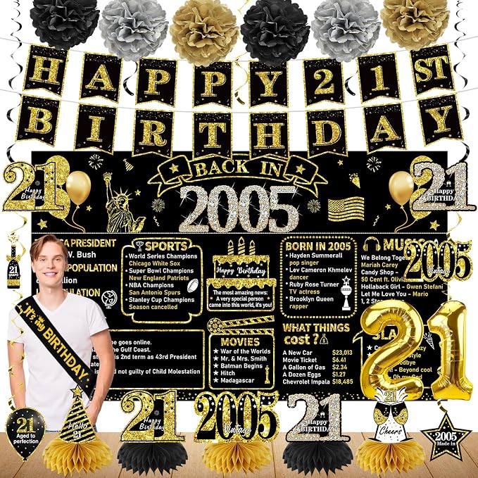 Zirtorei 21st Birthday Decorations by Zirtorei