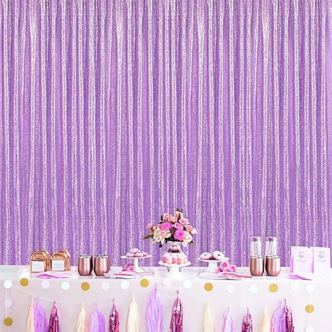 12ftx8ft Lavender Backdrop Curtains - Image 3