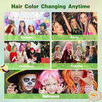 Green Temporary Hair Color Spray for Kids, Instant Colored Hair Dye Alternative for Girls Boys Teens Women Men, Disposable Washable, Quick Styling for Party Cosplay Christmas Halloween, 150ml