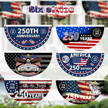 2PCS 250th Anniversary USA Flag, 1.5X3 FT 1776-2026 Fan Flags, 2 Ply Year - Image 6