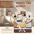 Christmas Gifts For Women - 16 PCS Birthday Gift Basket for Women Set of Coconut Vanilla Self Pampering Set, Includes Luxurious Home Spa Shower Gel Bubble Bath