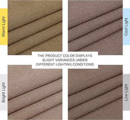 NICETOWN Linen Brown Curtains 96 inch Long, Grommet Privacy Added Thick Flax - Image 8