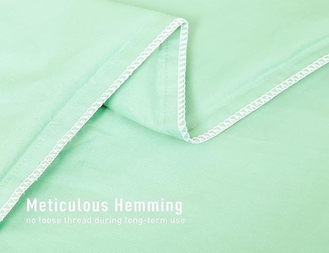 Sunflower Body Pillowcase 100% Cotton Long Pillow Cover/Case Envelope Closure 1 Pack, 21×54 inches Zephyr Green, Soft and Breathable
