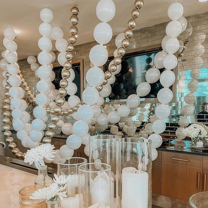 White and Silver Linking Balloons - Image 6