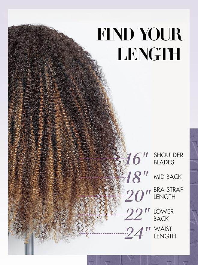 LUVME Kinky Curly Seamless Clip in Hair Extensions, 20 Inch 135g 7pcs #2/27 Hair Extensions Clip in Human Hair Invisible PU Skin Weft Natural Remy Human Hair