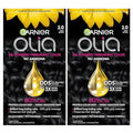 Garnier Hair Color Olia Ammonia-Free Brilliant Color Oil-Rich Permanent Hair Dye, 2.0 Soft Black, 2 Count (Packaging May Vary)
