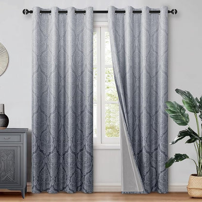 DWCN Grey 100% Blackout Curtains by DWCN