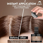 ELEVATE Hair Line Powder Instantly Conceal Hair Loss for Thinning Areas - Shadow Makeup - Root Cover Touch Up with Puff Touch - Instant Gray Coverage for Men and Women (Light Brown)