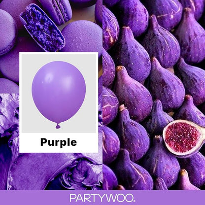 PartyWoo Purple Balloons 85pcs Different Sizes of 18 12 10 5 Inch | Balloons - Image 2