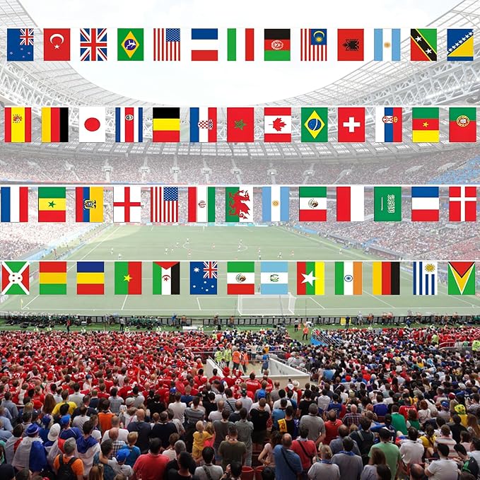 100 Countries String Flag, 95FT International Flags Bunting Banner, World Flag - Image 6