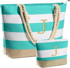 YOOLIFE Beach Bags for Women - Travel Canvas Beach Tote, Pool Waterproof Bag, Travel Essentials, Gifts for Women Birthday