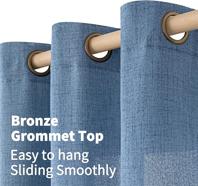 YoungsTex Extro Long Linen Curtains 102 Inch Length - Image 6