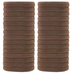 60 Pcs 2 Inch Brown No Damage Hair Ties for Women Thick Hair, Large Soft Seamless Nylon Fabric Elastic Hair Ties Ponytail Hair Holders Hair Elastics Hair Band for Women