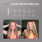 TYMO 3.0 Hair Blow Dryer Brush - Lightweight 3X Faster Drying 5-in-1 Ionic Blowout Hair Dryer Brush with Smoothing Comb & Volumizing Bristles for Anti-Frizz Straight Hair, Curls & Blowouts, Pink