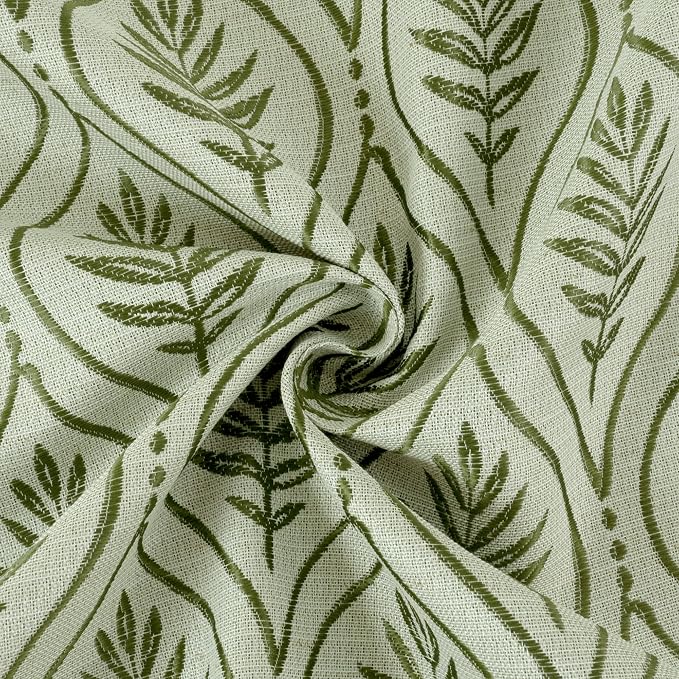 BGment Olive Green French Country Curtains 63 Inches Long - Image 7