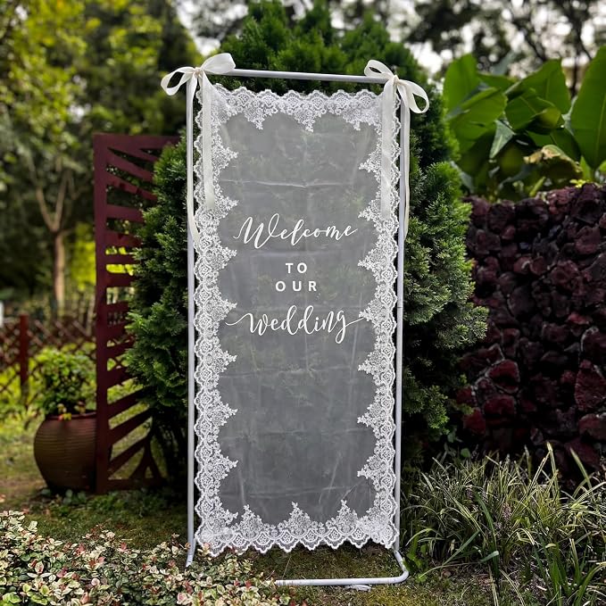 Boao Sheer Wedding Welcome Sign - Image 8