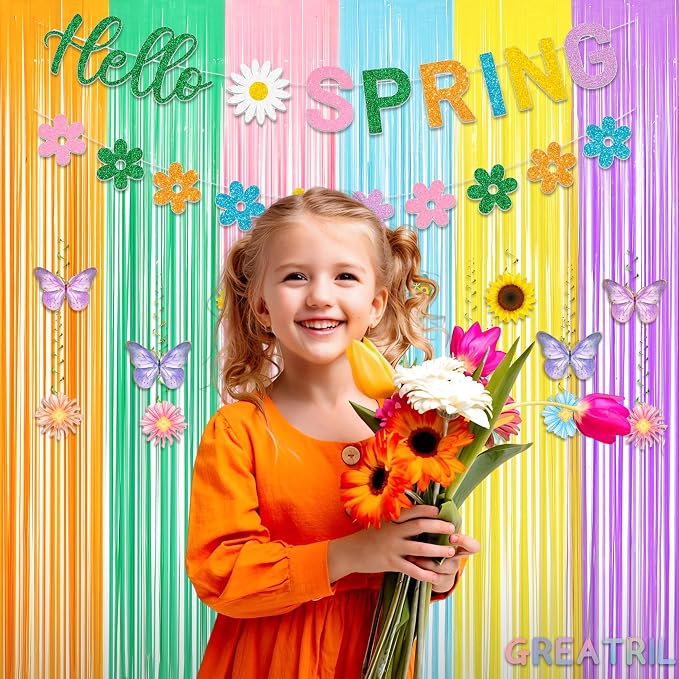 Pastel Tinsel Curtain Party Backdrop - Image 3