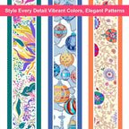 Skinny Scarf 3 Pack for Women – Bag Scarf, Silk Hair Scarves (Original Prints, Premium Twill, 3 Designs)