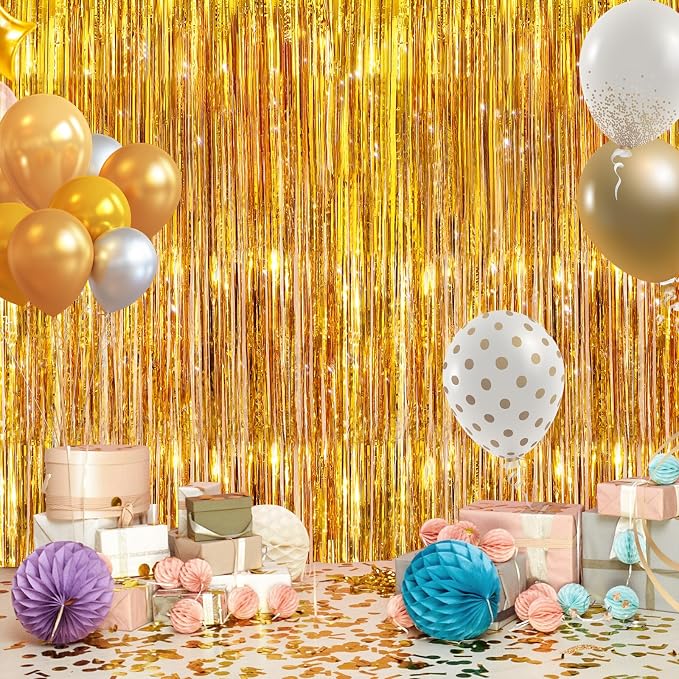 2Pack Gold Party Streamers, Baby Shower, Photo Booth Props - Image 7