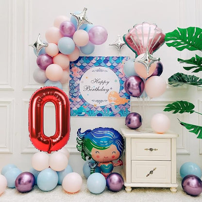 40 inch Number Balloon 0-9 Red Large Number 0 Balloons, Digital Balloons - Image 2
