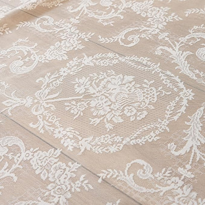 Deeprove Ivory Lace Curtains 84 inches Length 2 Panels Set - Image 4