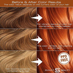 Smart Beauty Ginger Hair Dye, Permanent with Plex Anti-Breakage Technology, Copper Red, PPD Free, Vegan, Cruelty Free