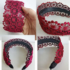 DORIS&JACKY Fashion 2.5 Inch Wide Lace Headbands Elastic Hairbands With Teeth Headwear Accessories For Women And Girls (LACE-5 pcs)…