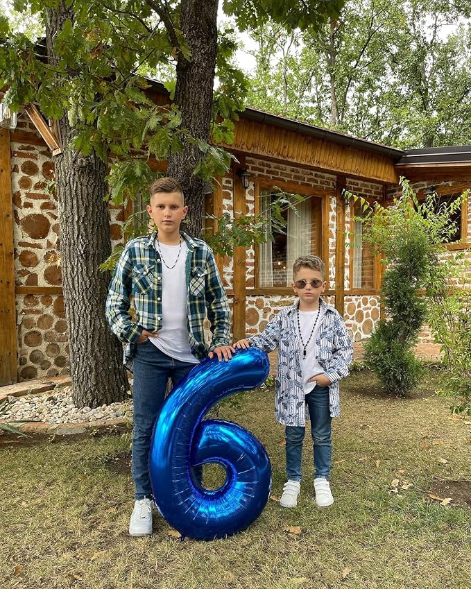 Blue Number 6 Balloon 40 Inch - Image 7